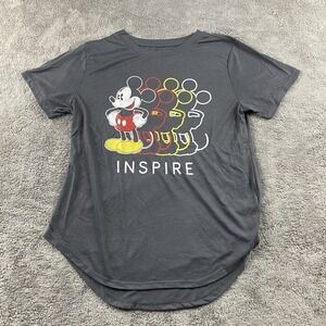 Disney Mickey Mouse Juniors Gray Large 11-13 "Inspire"‎ Short-Sleeve T-Shirt